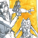 Ahsoka and her new friend—and potentially more than just that—Nyx Okami, in concept sketches by Dave Filoni.